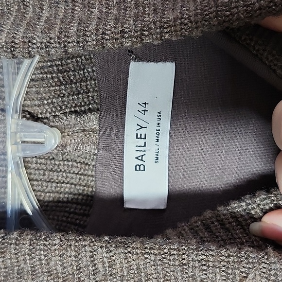 Revolve Bailey 44 American in Paris Knit Faux Leather Dress Taupe & Black Small - Picture 5 of 8